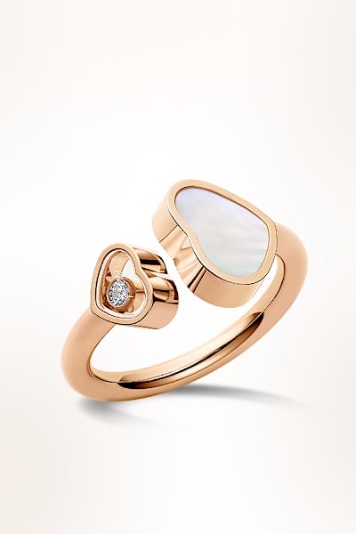 Happy Hearts rose gold diamond ring